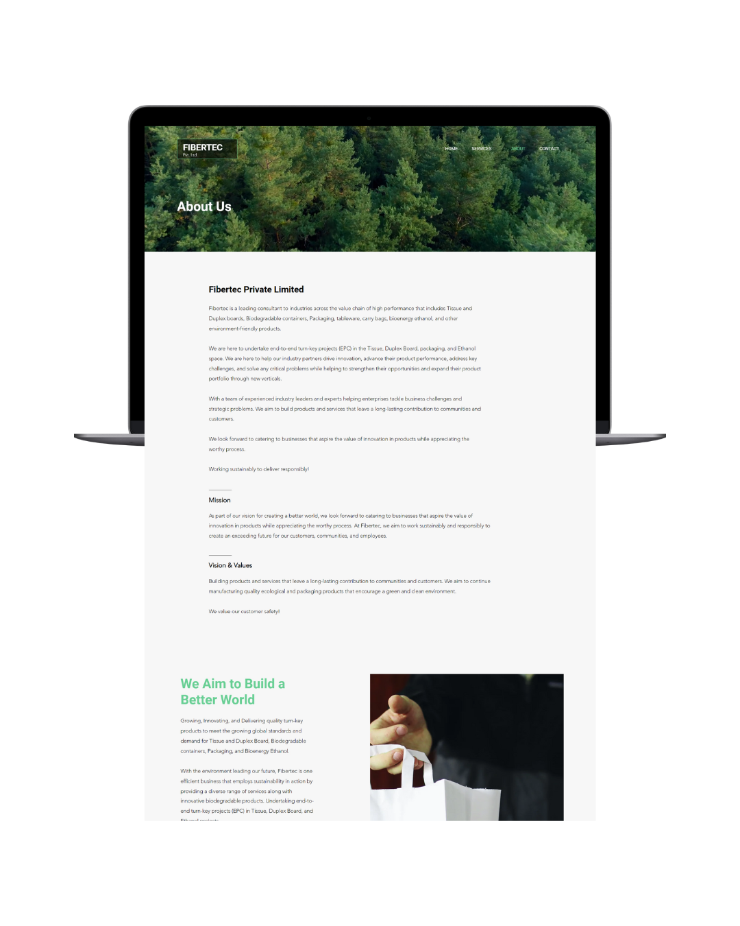 website design for fibertec
