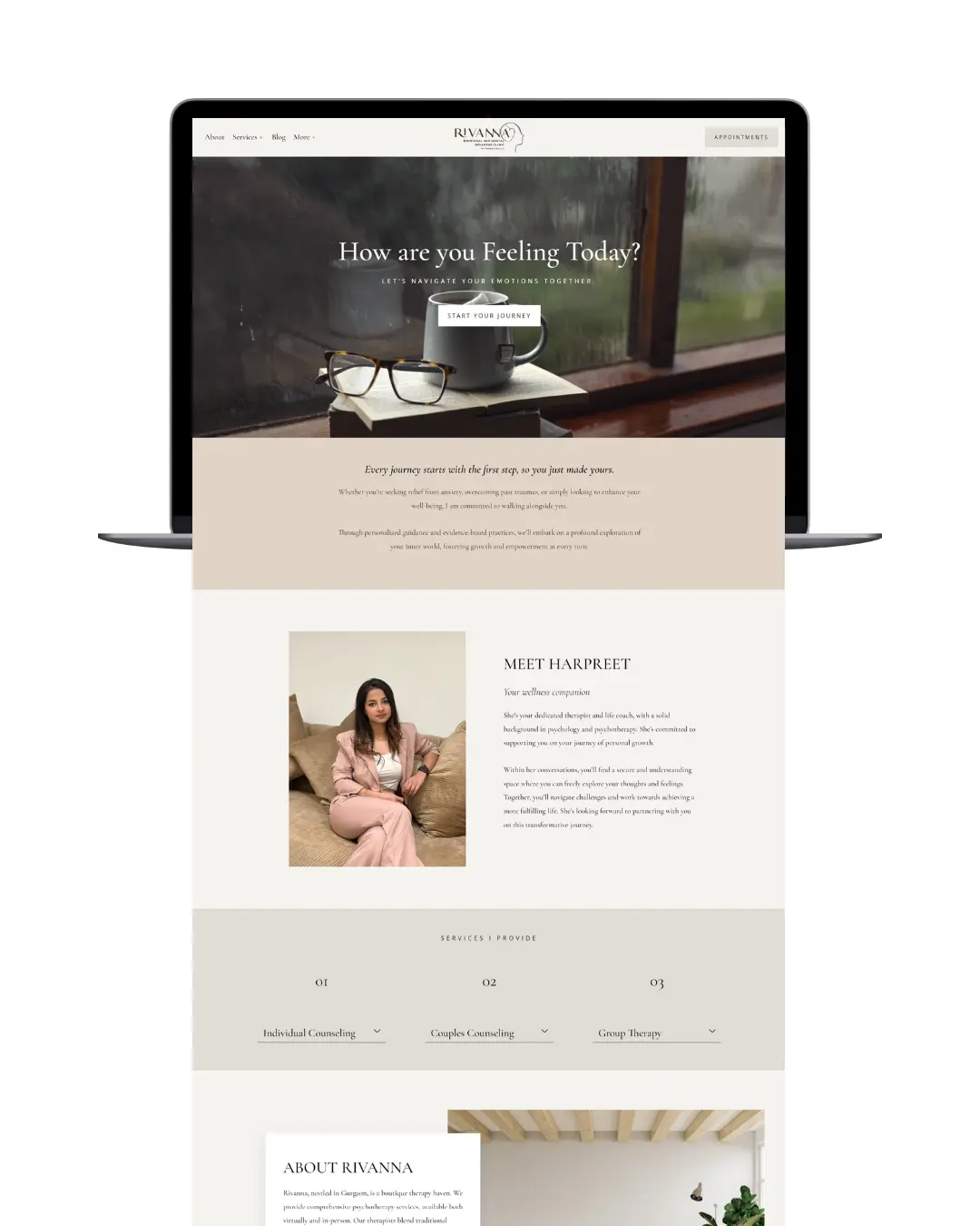 Website Design for Rivanna Wellness