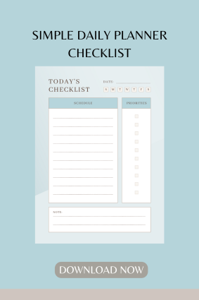 work planning checklist free download